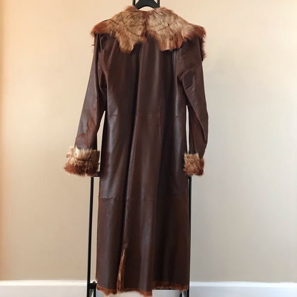 Shearling long coat - Picture 3 of 8